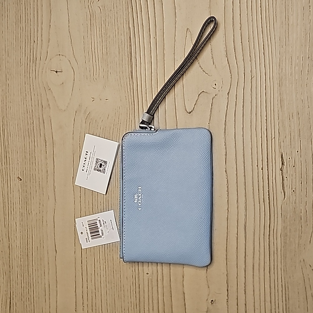 Coach corner zip wristlet